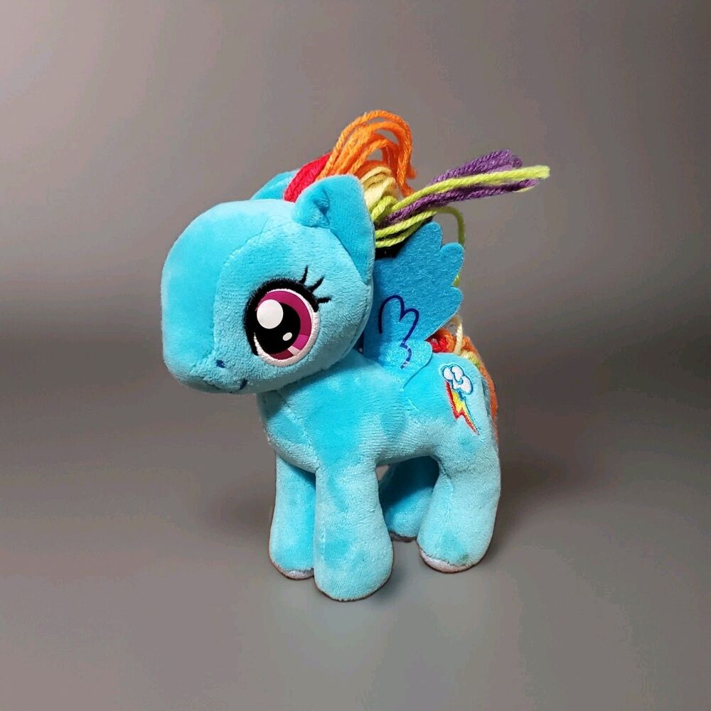 Hasbro Rainbow Dash Plush Toy My Little Pony 6" Yarn Hair 2019 Discontinued